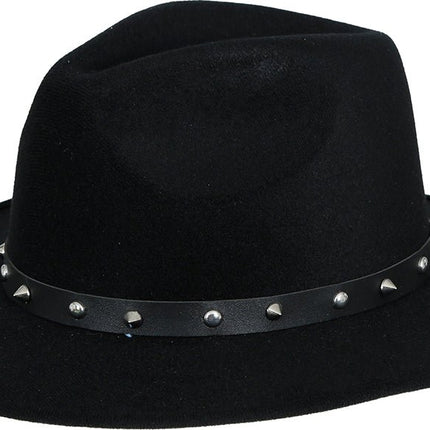 Zwarte vilten cowboyhoed met studs, voor volwassenen van Fiestas Guirca koop je bij Partywinkel