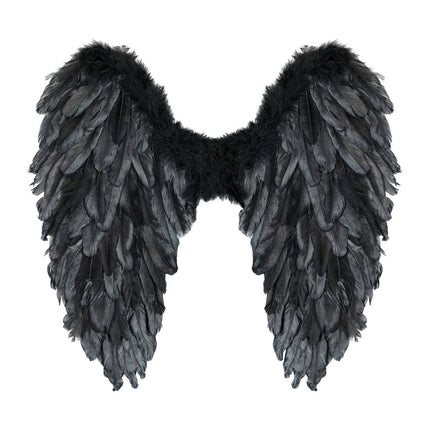 Zwarte Vleugels Opvouwbaar 50cm van Widmann koop je bij Partywinkel