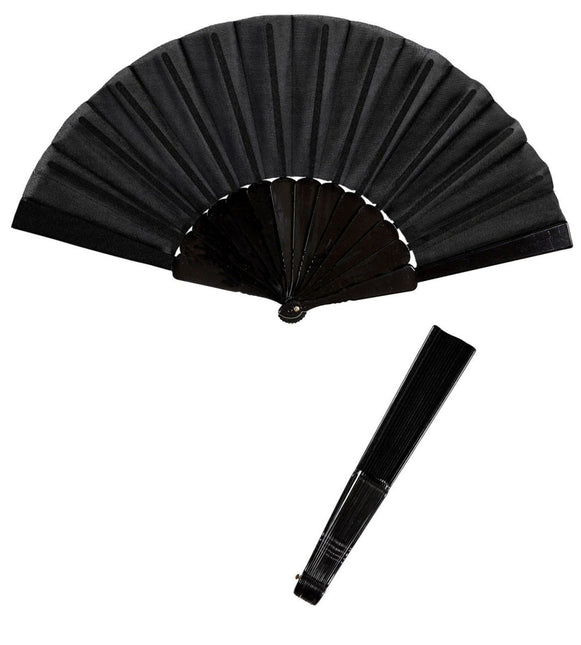 Zwarte Waaier Stof van Widmann koop je bij Partywinkel