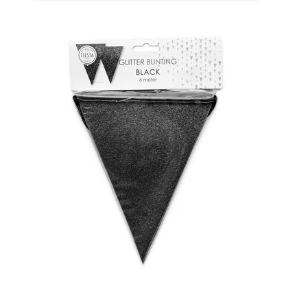 Zwate Vlaggenlijn Glitter 6m van WeFiesta koop je bij Partywinkel