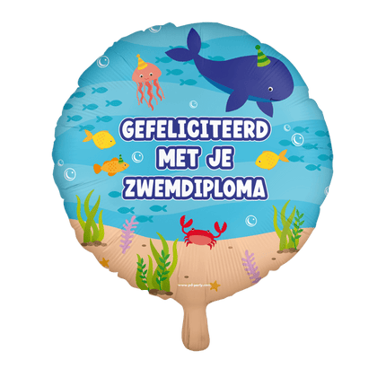 Zwemdiploma Helium Ballon Leeg 45cm van Paper Dreams koop je bij Partywinkel