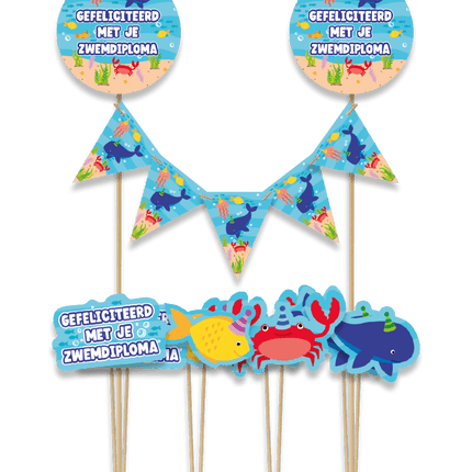 Zwemdiploma Taarttopper 30cm van Paper Dreams koop je bij Partywinkel
